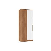 Módulo de Quarto Solteiro Guarda Roupa Canto Reto 71150K Irlanda c/ 1 Porta Amendola/Branco - Demóbile Módulo de Quarto Solteiro Guarda Roupa Canto Reto 71150K Irlanda c/ 1 Porta Amendola/Branco - Demóbile