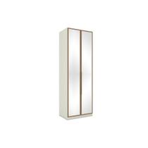 Módulo de Quarto Solteiro Guarda Roupa MC04 Seletto c/ 2 Portas e 3 Gavetas c/ Espelho Areia/Jequitibá - Henn