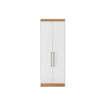 Módulo de Quarto Solteiro Guarda Roupa Módena 72200 c/ 2 Portas Amendola/Branco - Demóbile