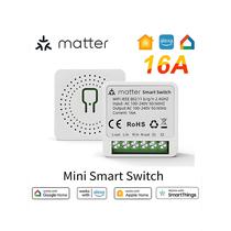 Módulo De Relé De Interruptor De Luz Inteligente WiFi 16A Com Controle Por Voz, Funciona Com Alexa,