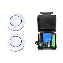 Módulo De Relé RF Sem Fio 433Mhz Kit De Botão Redondo DC 6V 9V 12V 24V Interruptor De Controle