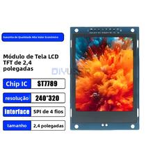 Módulo De Tela Inteligente TFT SPI De 2.4 Polegadas Com Display Colorido 65K 240x320 E IC ST7789 8P