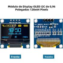 Módulo De Tela OLED Azul 128x64 I2C IIC Para Arduino ESP32 ESP8266 0.96 Polegadas Módulo De Tela OLED Azul 128x64 I2C IIC Para Arduino ESP32 ESP8266 0.96 Polegadas