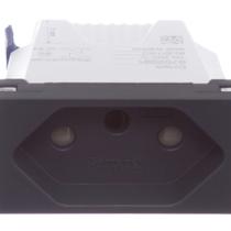 Módulo de Tomada 2 Pinos + Terra 10 Amperes 250 Volts Borne Automático Grafite Orion - S70205194 - SCHNEIDER Módulo de Tomada 2 Pinos + Terra 10 Amperes 250 Volts Borne Automático Grafite Orion - S70205194 - SCHNEIDER