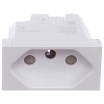 Módulo de Tomada 2 Pinos + Terra 20A 250V Orion Branco Steck Módulo de Tomada 2 Pinos + Terra 20A 250V Orion Branco Steck