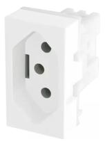 Modulo De Tomada 2P + T 10A Para Parede Branca Duale Up