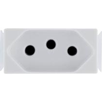Módulo de Tomada 2P+T de 20 Ampères e 250 Volts Aria Branco - 57217032 - TRAMONTINA