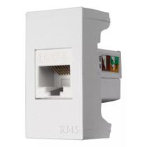 Módulo De Tomada De Rede Rj45 8 Fios Cat5e Branco - Ilumi Módulo De Tomada De Rede Rj45 8 Fios Cat5e Branco - Ilumi