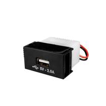 Módulo de tomada USB 5V - 2.0A Linha Slim Ilumi Preto - 81914