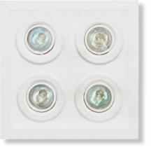 Módulo dicróica branco fosco gz/gu10 (para 4 lãmpadas SEM LÂMPADA) MF 137 BRANCO FOSCOMETAL TÉCNICA