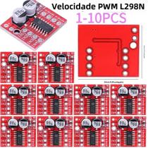 Módulo Driver De Motor DC L298N Dual H Bridge 2.5A Com Controle De Velocidade PWM 1-10PCS Mini Dois