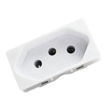 Modulo Dubai/Roma/Viena 1 Tomada branca 10A 2P+T 2320479 FLP