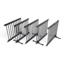 Módulo em pvc para cercado - jardim e piscina - preto - espaçamento de 5 cm entre as barras Módulo em pvc para cercado - jardim e piscina - preto - espaçamento de 5 cm entre as barras