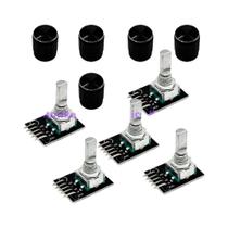 Módulo Encoder Rotativo 360 Graus 1-8 PCS KY-040 Com Tampa De Botão Sensor De Interruptor 5V Para Módulo Encoder Rotativo 360 Graus 1-8 PCS KY-040 Com Tampa De Botão Sensor De Interruptor 5V Para