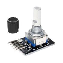Módulo Encoder Rotativo 360 Graus 5V KY-040 Com Tampa De Botão Para Placa De Desenvolvimento Arduino