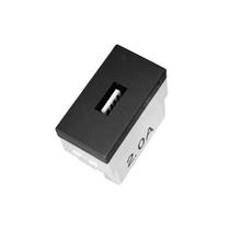 Modulo Entrada Usb 2A - Recta Grafite Satin Fosco Modulo Entrada Usb 2A - Recta Grafite Satin Fosco
