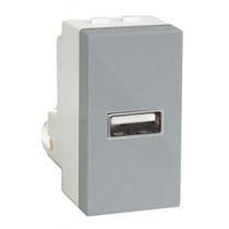 Modulo Entrada Usb 2A - Recta Prata Satin Fosco