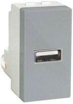 Modulo Entrada Usb 2A - Recta Prata Satin Fosco