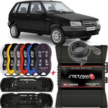 Modulo Ex3000 Stetsom Black Edition 2 Ohms + Controle Longa Distancia SX2 Fiat Uno Mile Economy