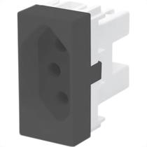 Modulo Fame Habitat Black 4034 1Tomada 10A Modulo Fame Habitat Black 4034 1Tomada 10A