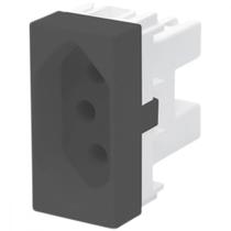 Modulo Fame Habitat Black 4036 1Tomada 20A Modulo Fame Habitat Black 4036 1Tomada 20A