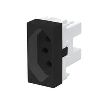 Módulo Fame Habitat Black - Tomada 2p+t 10a~250v