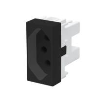 Módulo Fame Habitat Black - Tomada 2P+T 10A~250V