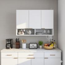 Modulo Gabinete Suspenso Com Nicho 3 Portas Branco