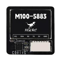 Módulo GPS Com Indicadores LED E Bússola 21x21mm HGLRC M100-5883 Para Aeronaves RC FPV De Longo