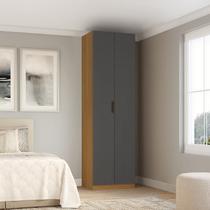 Módulo Guarda-roupa 2 Portas com Prateleiras e Cabideiros 90cm X 240cm Clean Altezza Módulo Guarda-roupa 2 Portas com Prateleiras e Cabideiros 90cm X 240cm Clean Altezza