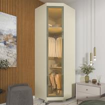 Módulo Guarda-Roupa Canto com Vidro Reflecta e LED 100% MDF Imperatriz Módulo Guarda-Roupa Canto com Vidro Reflecta e LED 100% MDF Imperatriz