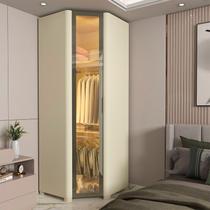 Módulo Guarda-Roupa Canto Innova Reflecta 1 Porta com LED 100% MDF Módulo Guarda-Roupa Canto Innova Reflecta 1 Porta com LED 100% MDF