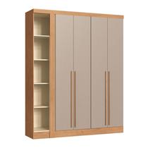 Módulo Guarda-Roupa de Canto 4 Portas 2 Gavetas Infinity Marrom/Cedro/Duna Módulo Guarda-Roupa de Canto 4 Portas 2 Gavetas Infinity Marrom/Cedro/Duna