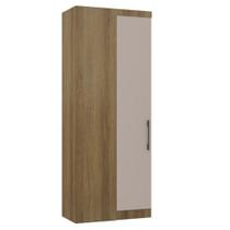 Modulo Guarda Roupa Eucamoveis Paris Canto Reto 1 Porta Avela/cinammon