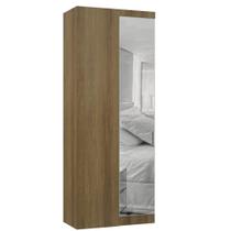 Modulo Guarda Roupa Eucamoveis Paris Canto Reto 1 Porta Com Espelho