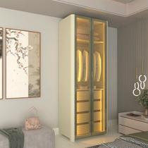 Módulo Guarda-roupa Reflecta 2 Portas com Led 100% Mdf Innova Módulo Guarda-roupa Reflecta 2 Portas com Led 100% Mdf Innova