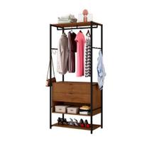 Módulo Guarda Roupa Solteiro S/ Porta Closet Aço Cabideiro 2 Gavetas Nichos E Prateleiras Lyon Módulo Guarda Roupa Solteiro S/ Porta Closet Aço Cabideiro 2 Gavetas Nichos E Prateleiras Lyon