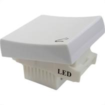 Modulo Ilumi Slim Com Led Largo Branco Pulsador 1 Tecla Campainha - 81372