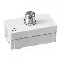 Modulo Ilumi Slim Tomada Conector Para Fio Coaxial Branco - 8163 Modulo Ilumi Slim Tomada Conector Para Fio Coaxial Branco - 8163