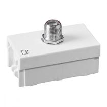 Modulo Ilumi Slim Tomada Conector Para Fio Coaxial Branco - 8163