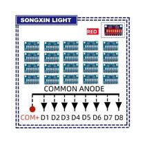 Módulo Indicador LED Azul Vermelho 8 Bits 3-24V Anodo/Cátodo Comum Para MCU ARM UNO MEGA2560 Kit De