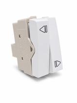 Módulo Inter. Paralelo Sleek Duplo Pulsador C/ Reversão MG Cor:Branco Módulo Inter. Paralelo Sleek Duplo Pulsador C/ Reversão MG Cor:Branco