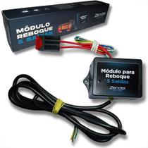 Modulo interface para reboque iluminação 12v engate carretinha 5 saídas com ré zendel zd-rb