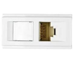 Módulo Internet Rj45 CAT5E Brava Duale Up Iriel Soprano Branco