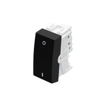 Módulo Interruptor Bipolar Simples Fame Habitat Black 20A Preto