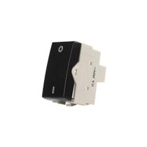 Módulo Interruptor Bipolar Simples MarGirius Sleek 10A Preto Ebony