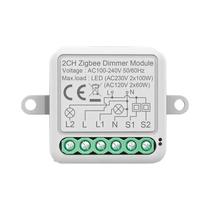 Módulo Interruptor Dimmer Inteligente Tuya ZigBee 3.0 Controle De 2 Vias Alexa Google Home Regulável