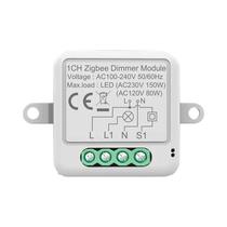 Módulo Interruptor Dimmer Inteligente Tuya ZigBee 3.0 Controle De 2 Vias Alexa Google Home Regulável