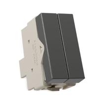 Módulo Interruptor Duplo 2 em 1 Simples Grafite Infiniti MarGirius Módulo Interruptor Duplo 2 em 1 Simples Grafite Infiniti MarGirius