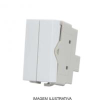 Modulo interruptor duplo paralelo 10a branco sleek margirius